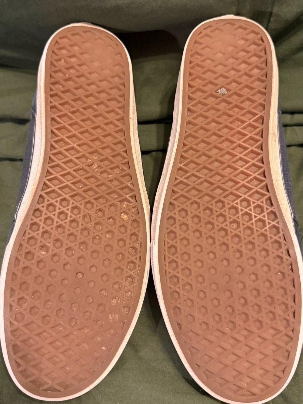 Vans Navy and White Low-Top Skate Sneakers
